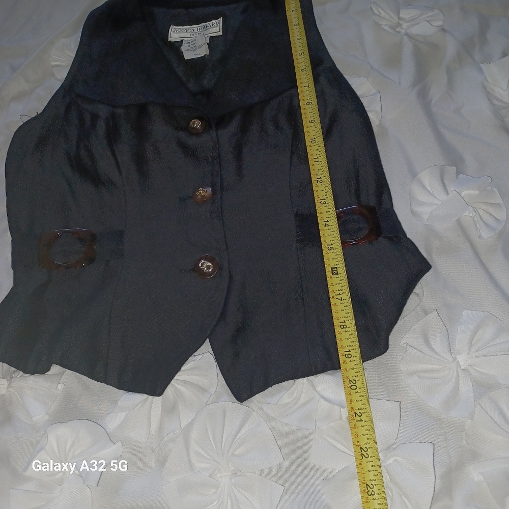 Jessica Howard Women Size S Black Tailored Vest Only 1 Piece - Picture 10 of 12